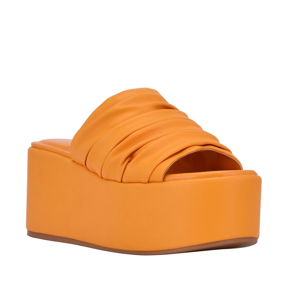 March Fischer Orange Platform Sandals